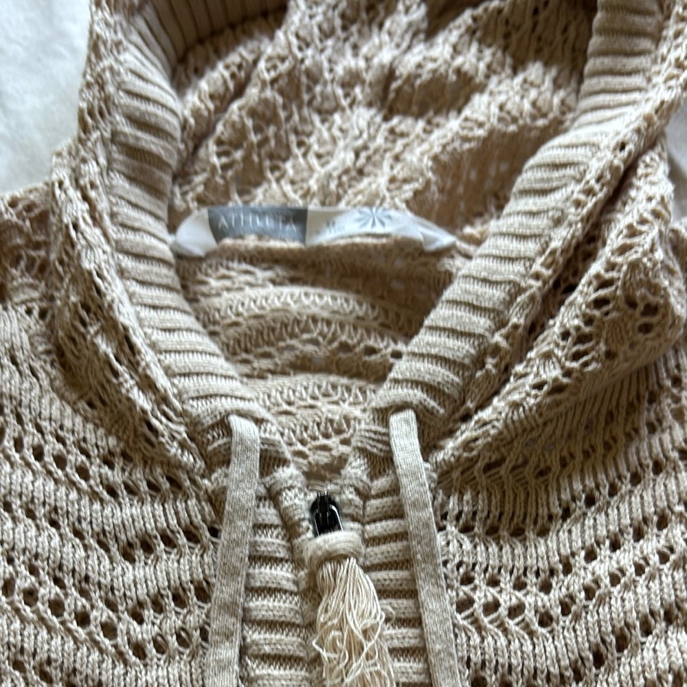 Athleta crochet hooded sweater. Sz XS - Picture 2 of 3